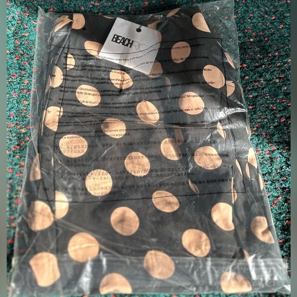 Beach Riot Elodie Polka Dot Maxi Dress Black Ruffle Hem NWT M - Picture 10 of 13